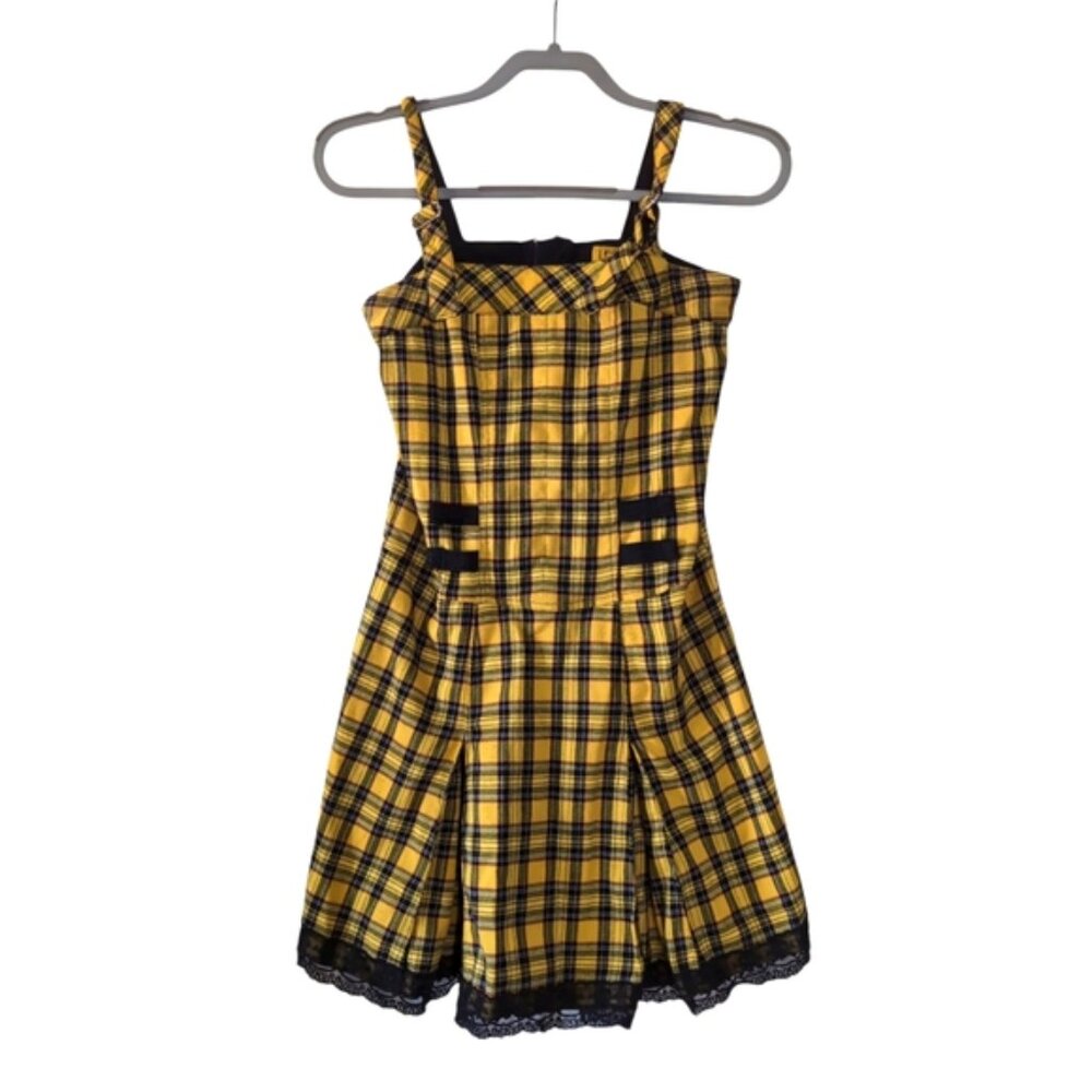 Tripp NYC Y2K 90s Whismigoth Punk Plaid Dark Academia Schoolgirl Lolita Dress XS - Picture 2 of 8